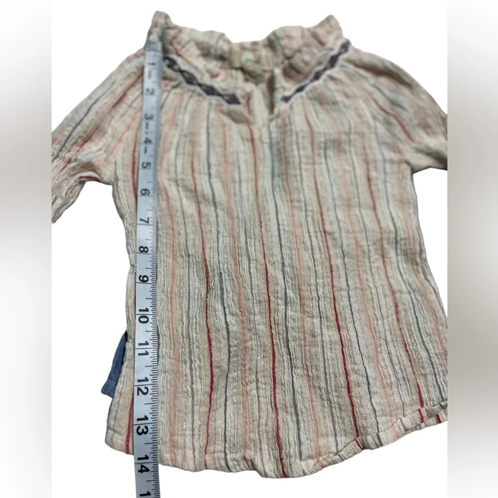 Long sleeve Shirts Peek stripe metallic top 2T , & Carter blue ruffle top 3T